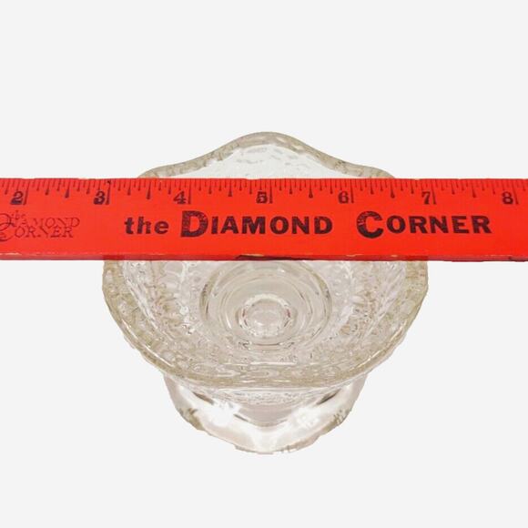 Vintage Anchor Hocking Pebble Glass Reversible Candle Holder Stax Pillar Taper - Picture 5 of 7